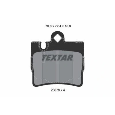 Bild av TEXTAR epad 2307881 Jeu de plaquettes frein préparé pour indicateur d&#039;usure MERCEDES BENZ: Classe S Berline, Coupe