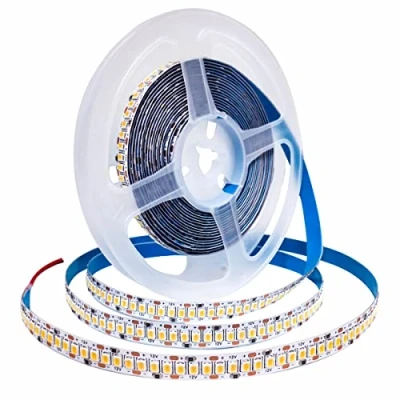 Bild av Tesfish 12V LED Remsa, Varmt vitt 3000K 5 Meter Strip Lights SMD 2835 IP20 240 LEDs/M, Totalt 1200 LEDs Superljus Remsa Ljus Bar Ljuslist för Sovrum, Kök Dekoration