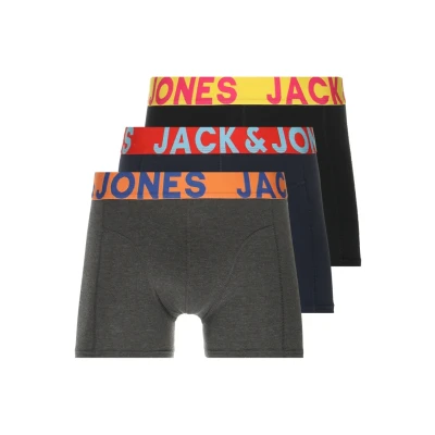 Bild av Jack &amp; Jones Jaccrazy Solid Trunks 3 PACK Underkläder, Storlek: XXL, Black/navy blazer/black