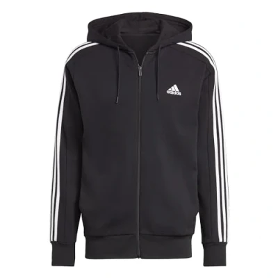 Bild av adidas Sportswear Essentials 3STRIPES Tröja med dragkedja Black white, Storlek: Medium, white