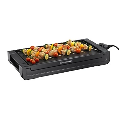 Bild av Russell Hobbs Grill med avtagbara plattor, stekbordet har en yta på 50 x 26 cm, non stick beläggning, variabel temperaturinställning mellan 140 230c, fettuppsamlingsskål, 2400W, Fiesta 22550 56