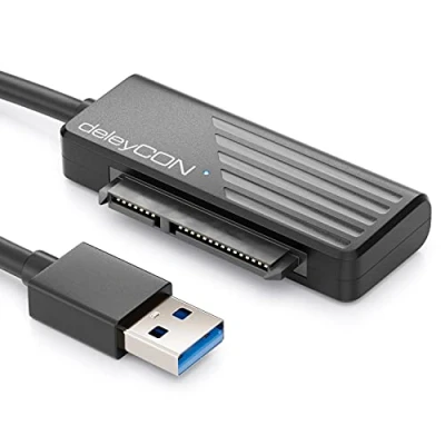 Bild av deleyCON USB 3.0 SATA Adapter Kabel A till 2,5&quot; Tum Hårddiskar HDDer SSDer 5 GBit/s UASP I II III Plug &amp; Play