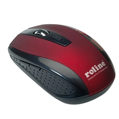 Bild av Roline Mouse 2.4 GHz black red Optic 5 knappar Röd
