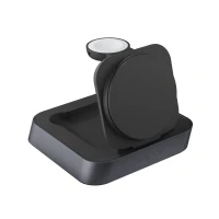 Bild av ZENS Nightstand Charger Pro 2 15 watt i 1 trådlös laddare kompatibel med MagSafe och Qi2 (Qi2 certifierad, tillverkad för Apple Watch, 20 W strömförsörjning kabel ingår) Svart