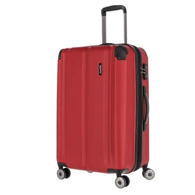 Bild av Travelite City 4w Trolley, röd, 68 cm (Trolley M), 4 hjuls hårt skal med skyddande hörn