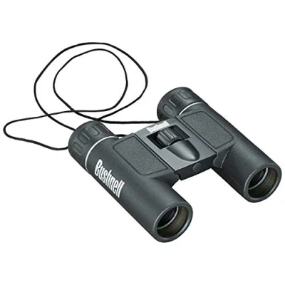 Bild av Bushnell Powerview 12 x 25 svart takprisma Insta Focus justerbar diopter extrem robusthet fågelskådning sightseeing resor kompakt kikare 131225