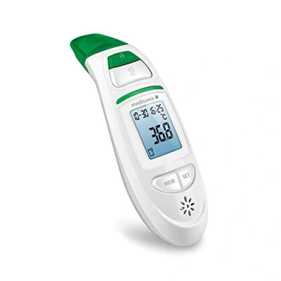 Bild av medisana TM 750 connect digital 6in1 termometer Örontermometer för spädbarn, barn och vuxna, panntermometer med visuellt feberlarm, minnesfunktion Bluetooth