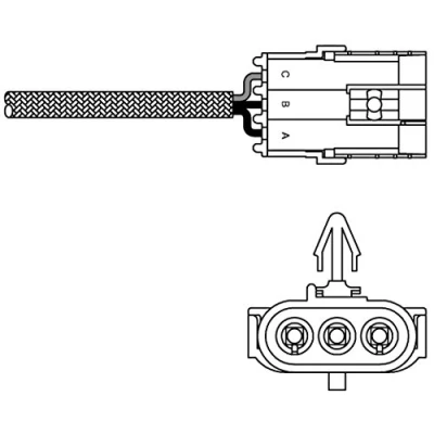 Bild av DELPHI ES10995 12B1 Sonde lambda doigt, chauffé RENAULT: CLIO 1, 2, TWINGO 1