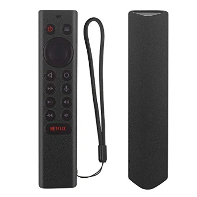 Bild av Skyddande fjärrkontroll i silikon för NVIDIA Shield TV Pro/4K HDR fjärrkontroll, tvättbar, anti förlorad med fjärrkontrollslinga svart