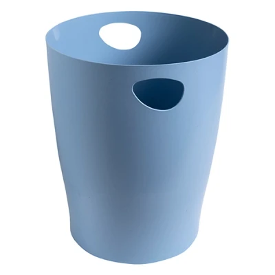 Bild av Exacompta Ref. 45309D 1 papperskorg med ECOBIN BeeBlue PP handtag stor kapacitet 15 liter mått 26,3 x 33,5 cm för kontor eller hem ljusblå färg