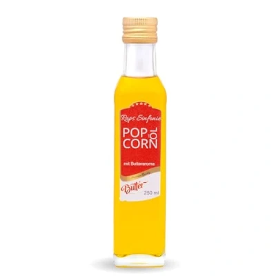 Bild av Hopser Food Fun 250 ml popcornolja med fin naturlig smörsmak och praktisk hällpip Mycket uppvärmningsbar popcorn majssmörsmak fett rapssymfoni druvkärneolja