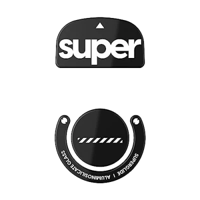 Bild av Superglide2 Ny kontrollerbar hastighetsyta snabbaste och smidigaste musfötter tillverkad med ultrastark glas slät hållbar sula för Logitech G Pro X Superlight [svart]