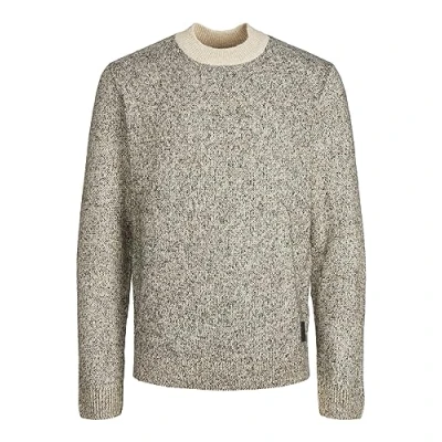 Bild av Jack &amp; Jones Jcospace MOCK NECK SN Stickad tröja Peyote pattern w black neps, Storlek: XS, neps