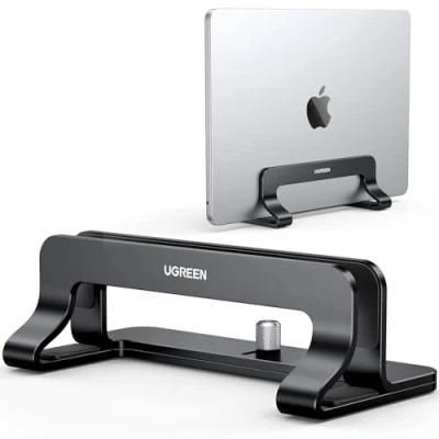 Bild av UGREEN Vertikalt Laptopstativ Aluminium stativ Platsbesparande laptophållare med termisk bas för bärbara datorer, MacBook Air, Pro, Samsung, iPad, surfplattor