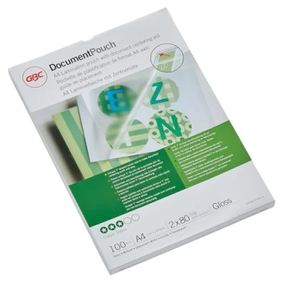 Bild av GBC Laminerade Påsar för Dokument A4 Micron Transparent, Paket med 100
