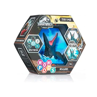 Bild av Jurassic World Camp Cretacé WOW PODS Mosasaurus ljusfigur officiell Fallen Kingdom produkt leksaker och presenter för pojkar flickor, från 5 år