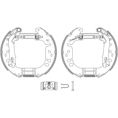 Bild av TEXTAR Shoe Kit Pro 84065402 de freins, freins à tambours avec cylindre roue, élément d&#039;ajustage OPEL: Corsa D 3/5 portes, Adam