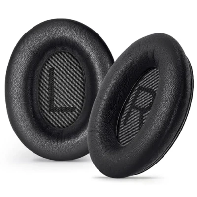 Bild av Aurivor Öronkuddar i äkta läder för Bose QuietComfort QC 35 II 25 15 2, lammskinn ersättningsfodral QC35 QC25 QC15 QC2 SoundLink SoundTrue Around ear AE2 hörlurar