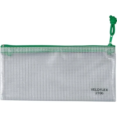 Bild av VELOFLEX 2706000 blixtlåsficka DIN A6, 1 styck, 200 x 100 mm, dokumentväska av tygförstärkt PVC