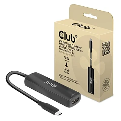 Bild av Club 3D CAC 1588 Videokort 24 pin USB C hane till HDMI hona 4K120Hz stöd, 8K60Hz stöd för Power Delivery 3.0, DSC 1.2
