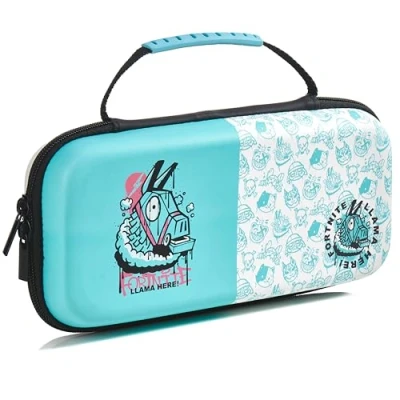 Bild av Numskull Fortnite Nintendo Switch Case Officiell Llama Hard Shell Carrying med Game Cartridge Storage, mjukt innerfoder, Lama