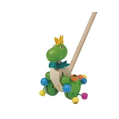 Bild av Selecta 62027 tatuering, glidande figur, och uppdragande leksak av trä, 21 cm