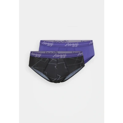 Bild av sloggi Kvinnors män start midi C2P box briefs, Blå kombination, 4 (2 pack),