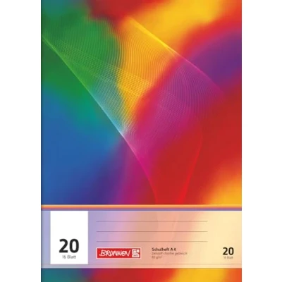 Bild av Brunnen 104492002 skolhäfte A4 (16 ark, blank, med linjeblad, linjerat 20)