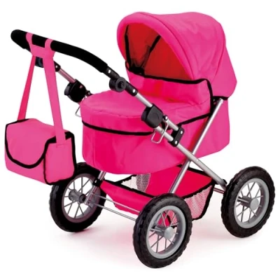 Bild av Bayer Design 13029AA Trendy dockvagn, justerbart handtag, väskan, rosa