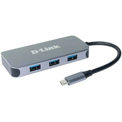 Bild av D Link DUB 2335 6 i 1 USB C multiadapter med strömförsörjning (PD 60W), 4K HDMI, Gigabit Ethernet, 3 3.0 portar, för PC, MacBook Pro, Air, iPad Chromebook, Surface Pro m.