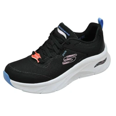 Bild av Skechers dam Träningsskor 149685 Bkmt, Svart läder nät multi trim, 38 EU