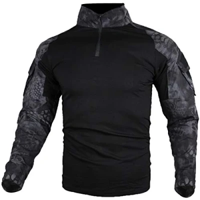 Bild av zuoxiangru Tactical Combat T shirt för män, Ripstop andningsbar Multicam tröja jakt Military Airsoft (Hm, EU M=Tag XL)