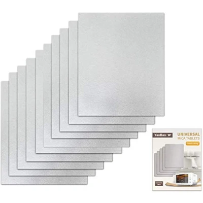 Bild av YanBan 10 pack ersättning WaveGuide skydd glimmerplattor mikrovågsugn reparationsdel för hushållsapparater, 150 x 120 mm