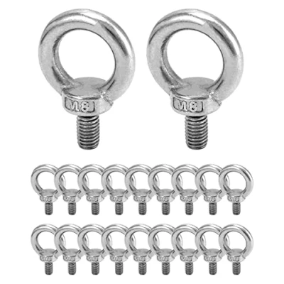 Bild av QWORK® 20 st M8 lyftring, ögonbultar för hangänga, sjömansbultar och tekniklyftutrustning (120 kg)