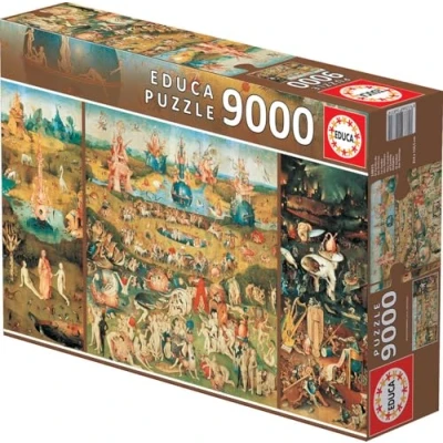 Bild av Educa Trädgårdsträdgård, 9 000 bitar pussel för vuxna och barn från 14 år, inkluderar reservdelsservice, så länge lagret räcker. Hieronymus Bosch (14831)