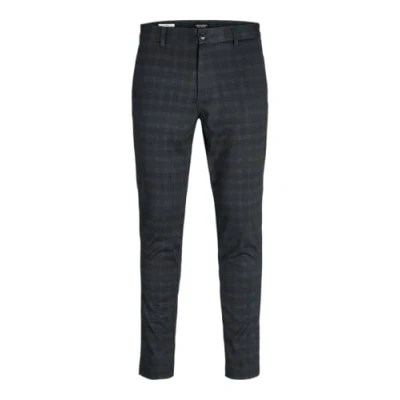 Bild av JACK &amp; JONES Jpstmarco Jjcooper Structure Chino Sn Chinos, Svart/detalj: check, 27W / 32L