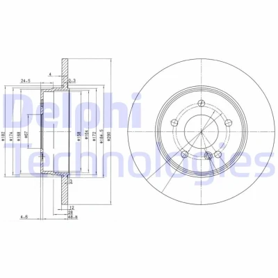 Bild av Bromsskiva DELPHI BG3602