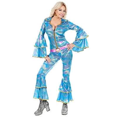 Bild av Widmann Dansdräkt Queen, 70 talet, overall, disco fever, maskeraddräkter, karneval