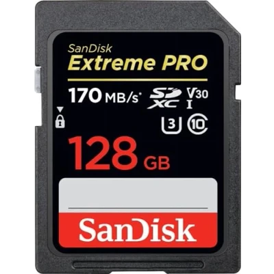 Bild av SanDisk Extreme PRO 128GB SDXC Memory Card up to 170MB/s, UHS 1, Class 10, U3, V30