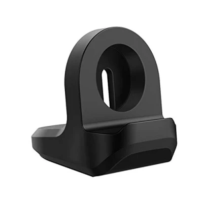 Bild av MoKo Charger Stand Compatible with Samsung Galaxy Watch 4, 4 Classic/3 41mm,45mm/Active,Active 2 40mm 44mm, Silicone Charging Non Slip Base Dock Station Holder Bracket Black
