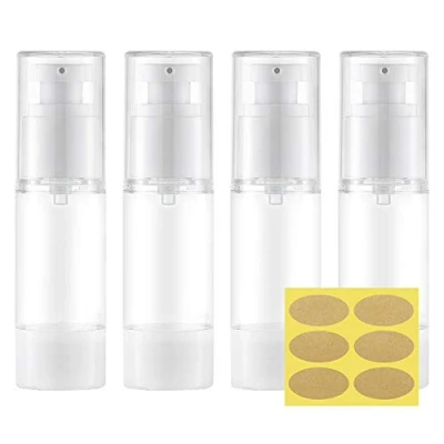 Bild av MYLL 30 ml luftlös pumpflaska (4 st) resekumpsdispenser, behållare för foundation, lotion BPA fri (genomskinlig)