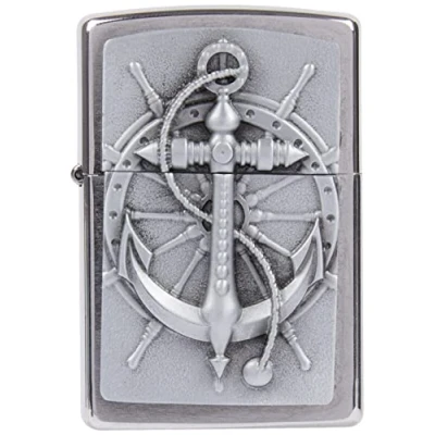 Bild av Zippo Tändare 2004290 Nautic bensintändare, mässing, rostfritt stål utseende, 1 x 3,5 5,5 cm