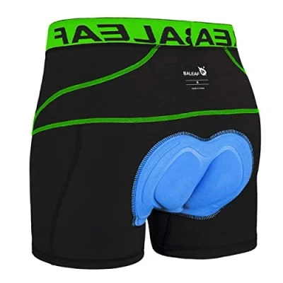 Bild av BALEAF Cykelshorts herr 4D vadderade mountainbike underkläder MTB foder ridning andningsbara cykelundershorts grön XL
