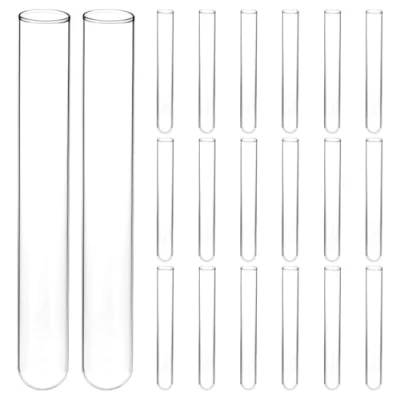Bild av QWORK® 20 stycken provrör glas, mm OD x 150 längd, borosilikatglas rund botten