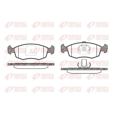 Bild av REMSA 0172.10 Jeu de plaquettes frein Essieu avant avec feuille collante accessoires, ressort FIAT: Punto II 3/5 portes, Palio I Weekend