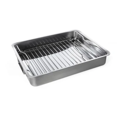 Bild av IKEA Koncis Ugnsform med Rost, Rostfritt stål, Silver, 40 x 32 7 cm