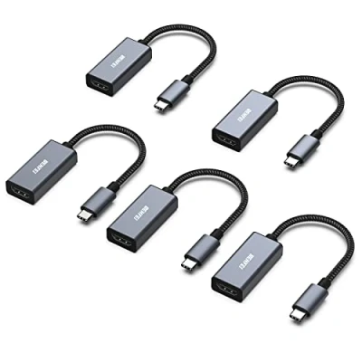 Bild av BENFEI 5 st USB C till HDMI adaptrar 4K@60Hz, typ adapter [Thunderbolt 3/4] kompatibel med iPhone 15 Pro/Max, MacBook Pro/Air 2023, iPad Pro, iMac, S23, XPS 17, Surface Book 3 och
