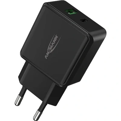 Bild av Ansmann 2 portars USB c PD3.0 20 W laddare, och A portar strömförsörjning med snabbladdning 3.0 18W, snabbladdare kompatibel Apple iPhone 13/12, Samsung Galaxy