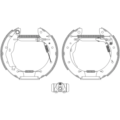 Bild av TEXTAR Shoe Kit Pro 84050000 de freins, freins à tambours avec cylindre roue, élément d&#039;ajustage RENAULT: Megane Scenic, Scénic 1