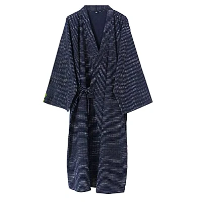 Bild av Herr japansk kimono dubbel gasväv bomullsrock plus size zen kläder taoist rock, Färg 15, XL